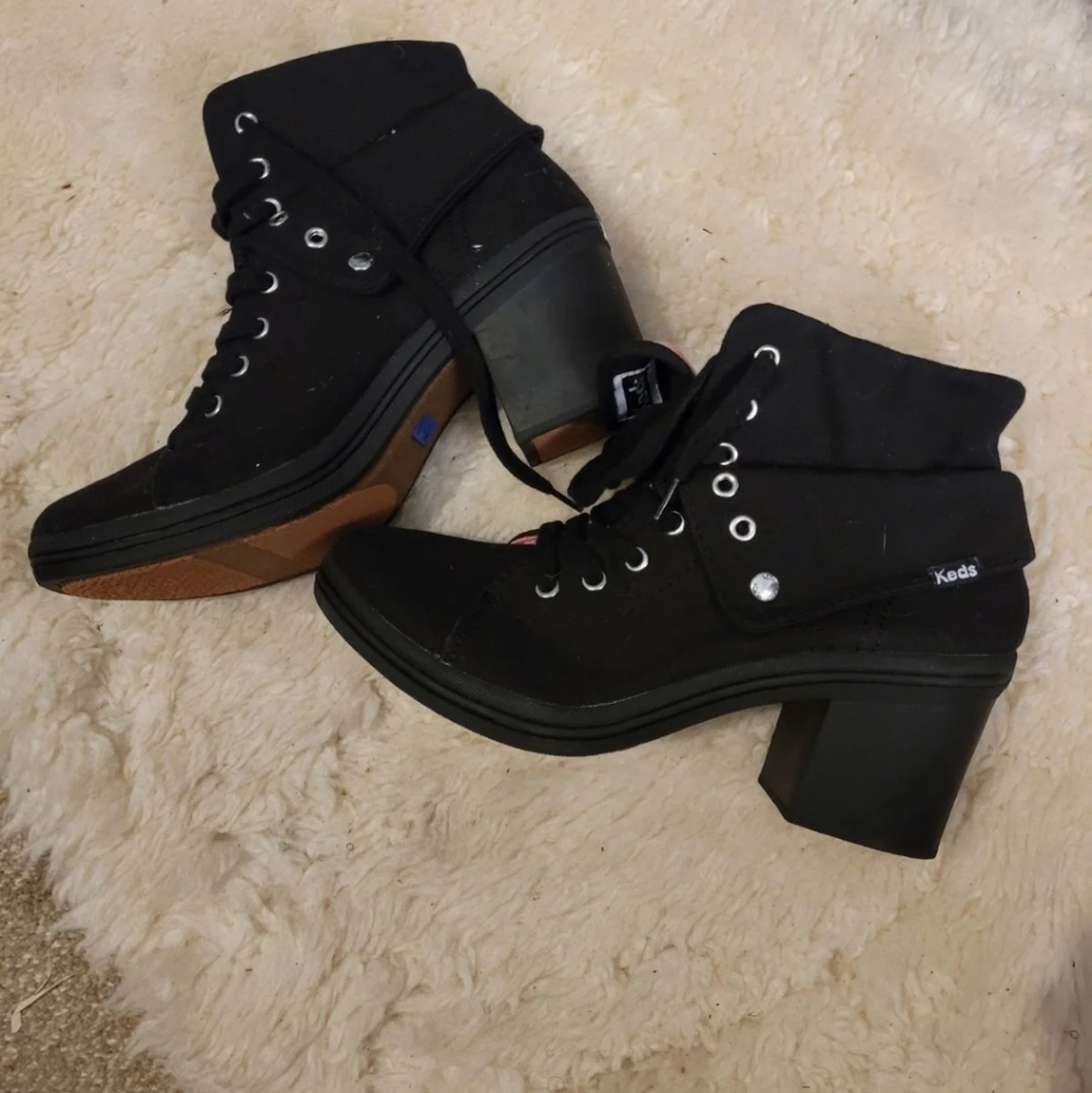 Keds Black Canvas Booties**NEW